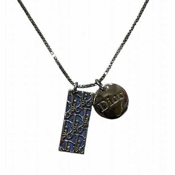 Dior Jewelry - CHRISTIAN DIOR Dior Trotter Plate Logo Brand Accessory Necklace Ladies